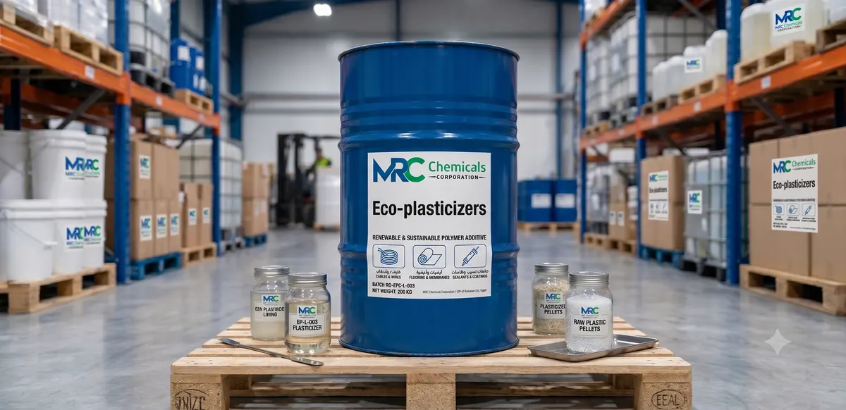 MRC Chemicals plastics raw materials warehouse with packaged additives